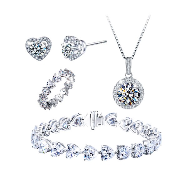 Moissanite Jewelry Set-Best gift..