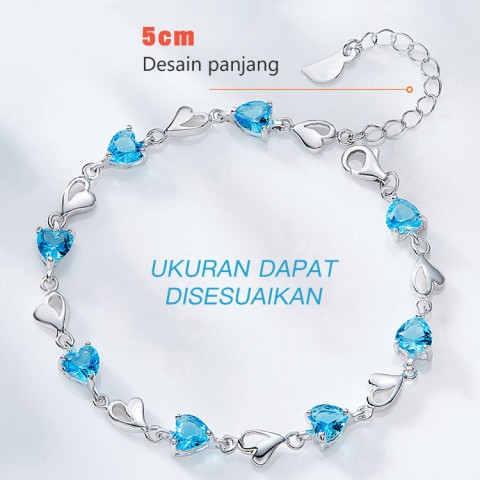 Gelang perak wanita Ocean Heart