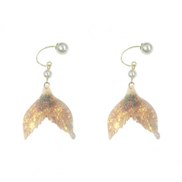 Mermaid legendary fashion Symphony earrings two-color combination