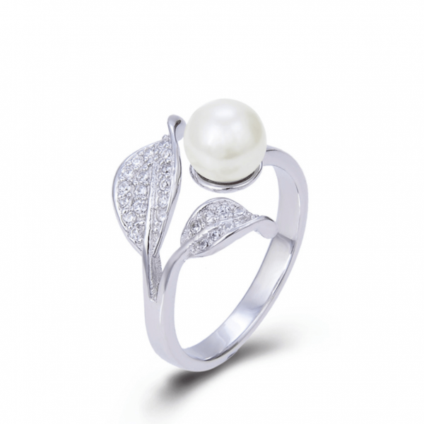 Master design S925 sterling silver elegant pearl ring