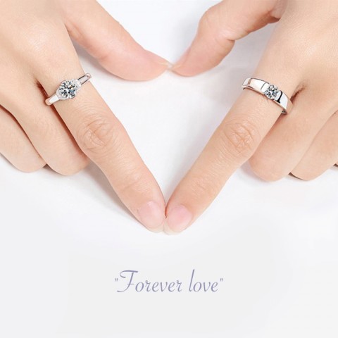 Flower 925 Sterling Silver Wedding Rings