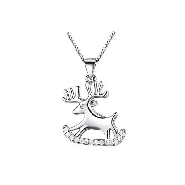 925 sterling silver Christmas moose neck..