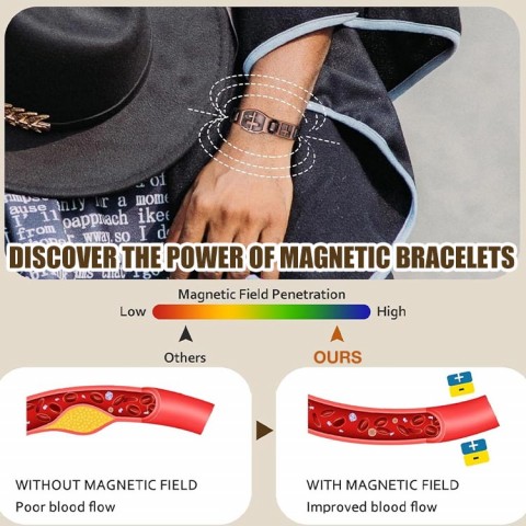 Copper Mlagnetic Cross Bracelet
