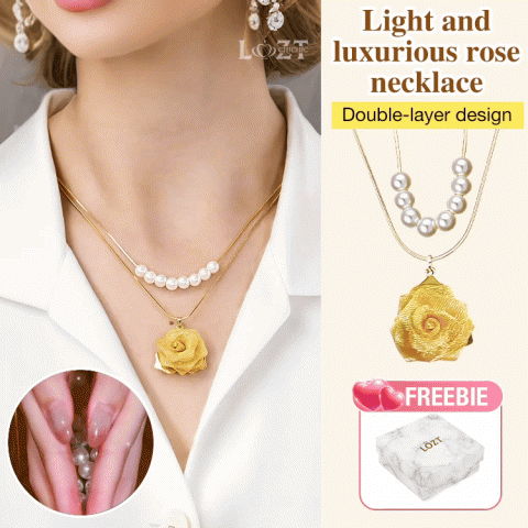 Light and luxurious rose necklace