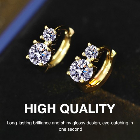 Octavia Moissanite Hoop Earrings