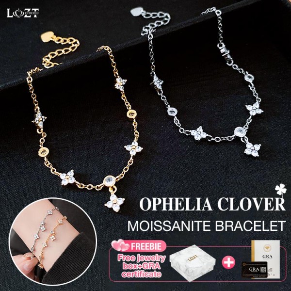 Ophelia Clover Moissanite Bracelet