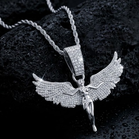 Angels Wing Full-Diamond Necklace
