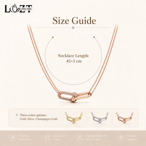 Starry Moissanite Horseshoe Necklace