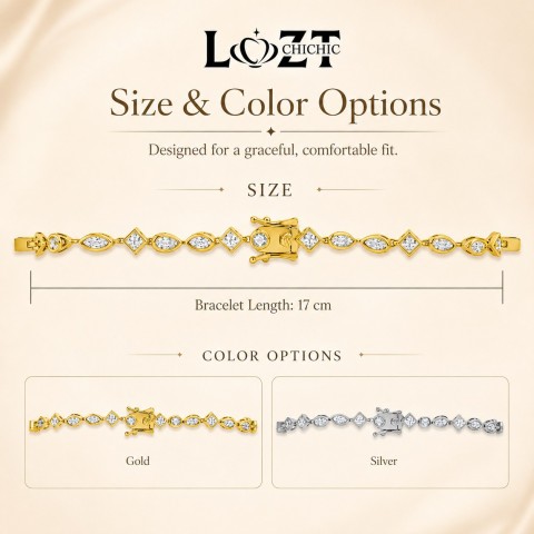 Exquisite Irregular Moissanite Bracelet