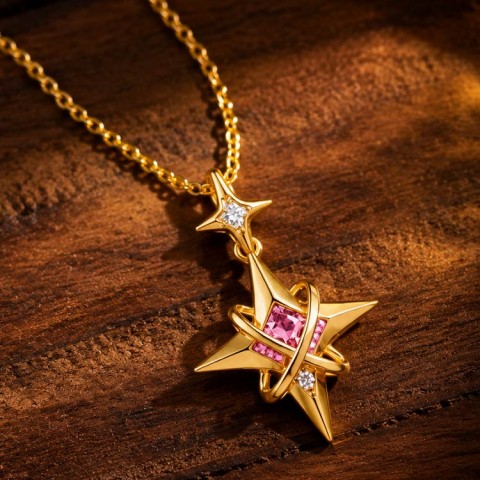 Eight-pointed Star Cross Stainless Steel Necklace 