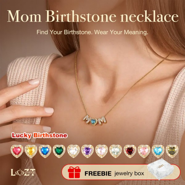 Mom 12 Birthstone necklace