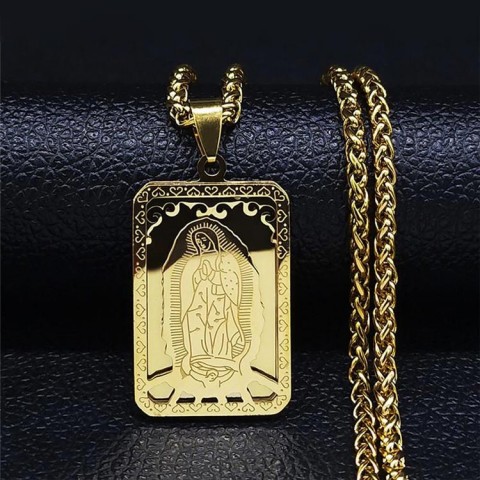 Square Birheng Maria Prayer Necklace