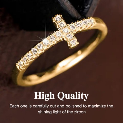 Zircon Cross Ring Set