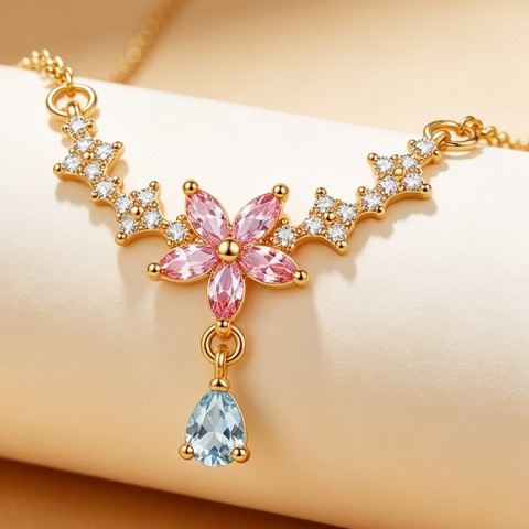 Zircon Blossom Necklace