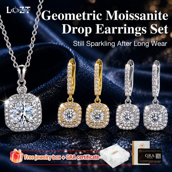 Geometric Drop Earrings Set