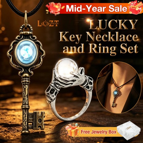 Lucky Key Necklace and Ring Set