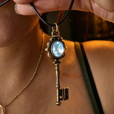 Lucky Key Necklace and Ring Set