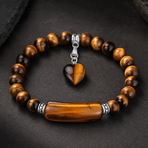 Elegant Natural Stone TiIger eye Bracelet Set