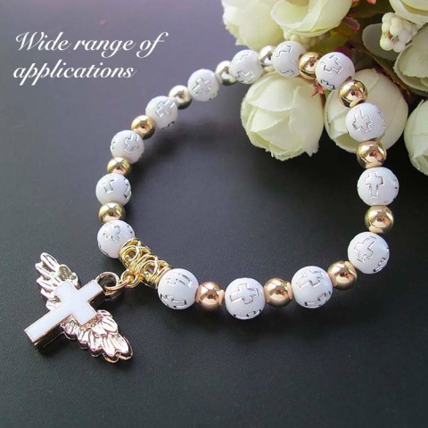 Angel Cross Rosary Bracelet