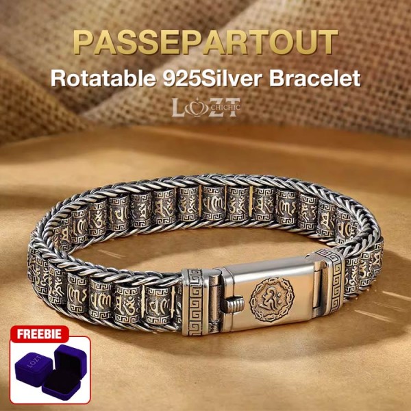 Passepartout rotatable 925Silver Bracelet