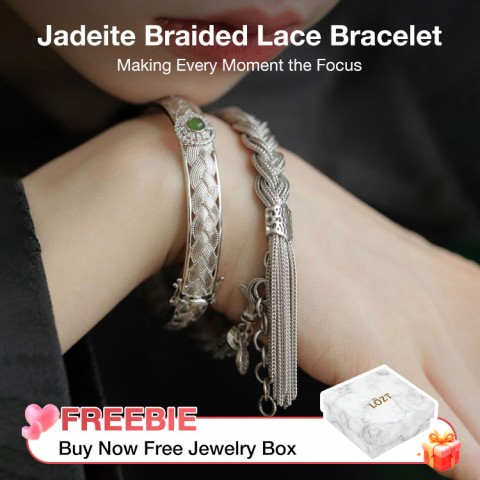 Jadeite Braided Lace Bracelet