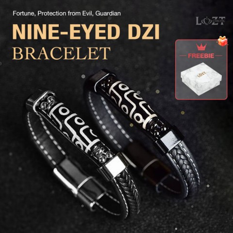 Nine-eyed Dzi bracelet