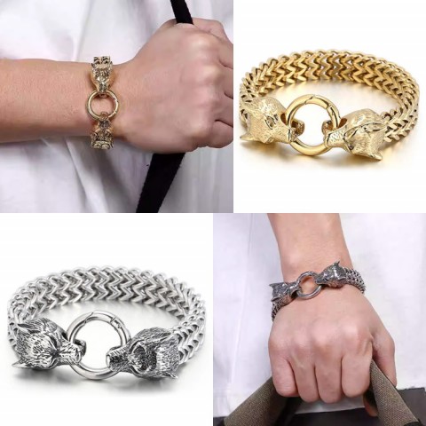 Viking Wolf Bracelet