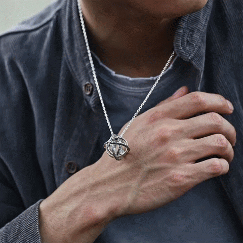 Astronomy Ball Sterling Silver Deformable Ring