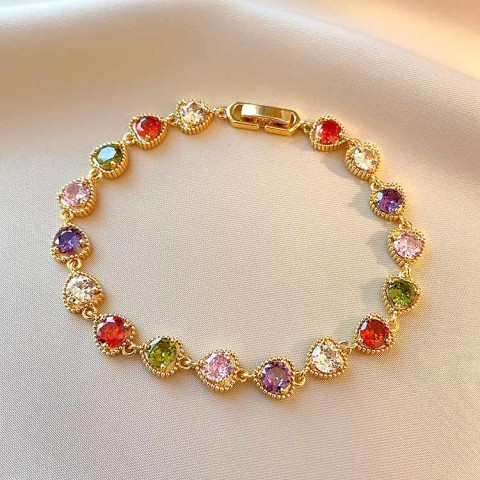 Colorful Heart Zircon Jewelry