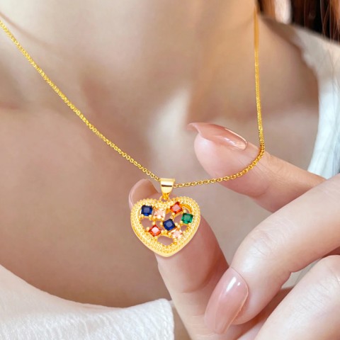 Colorful Heart Zircon Jewelry