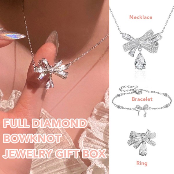Full Diamond Bowknot Jewelry Gift Box..