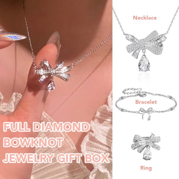 Full Diamond Bowknot Jewelry Gift Box