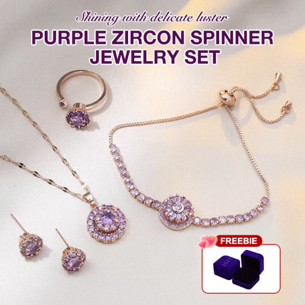 Purple Zircon Spinner Jewelry Set