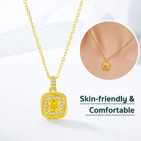 Sugar Cube Citrine & Diamond Jewelry Set