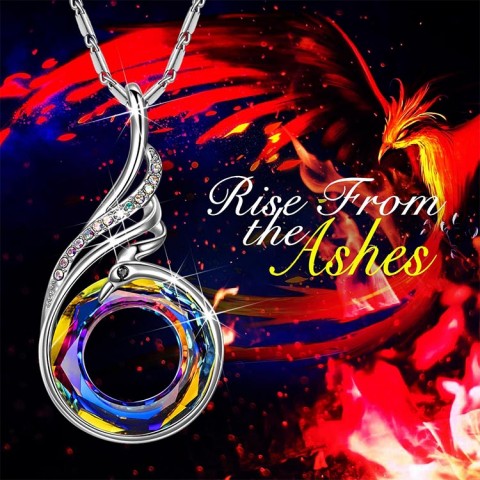 Colorful Crystal Phoenix Jewelry Set