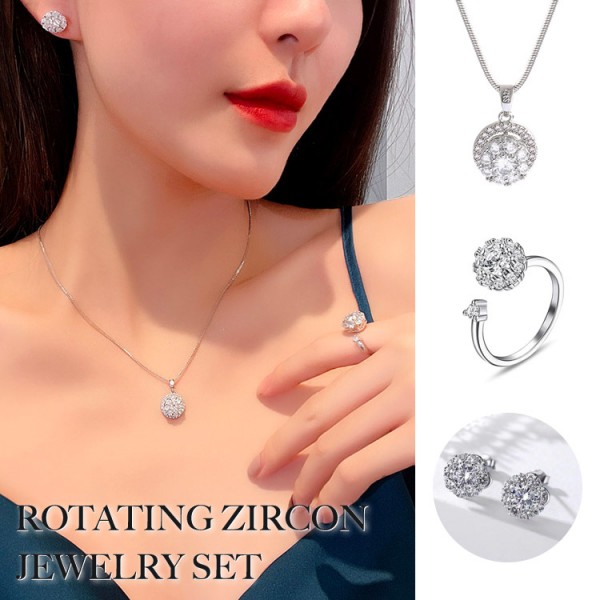 Rotating Zircon Jewelry Set..