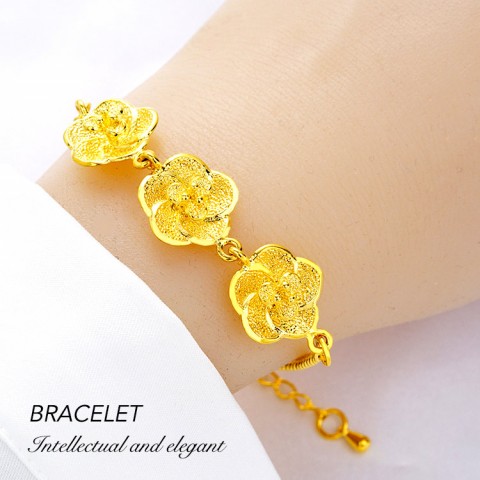 Vietnam Sand Gold Rose Jewelry Set