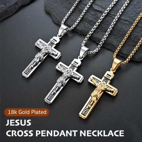 Jesus Cross Pendant Necklace