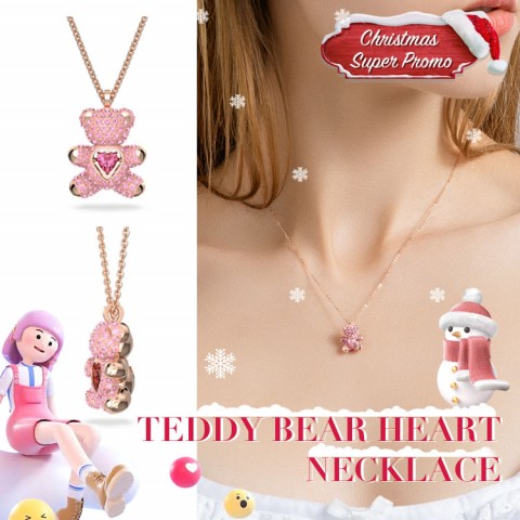 TEDDY Bear Heart Necklace