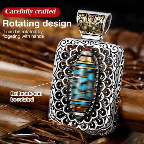 Wanfo Chaozong Turquoise Rotating Bead Pendant