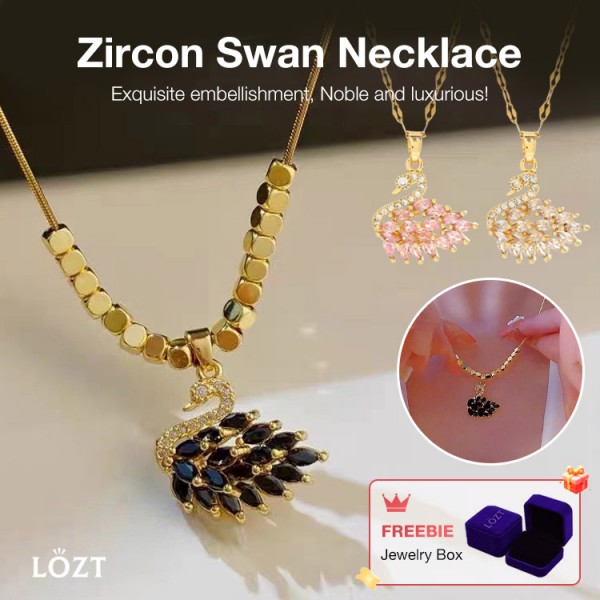 Zircon Swan Necklace