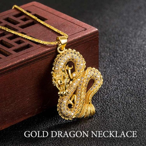 Gold Dragon Necklace