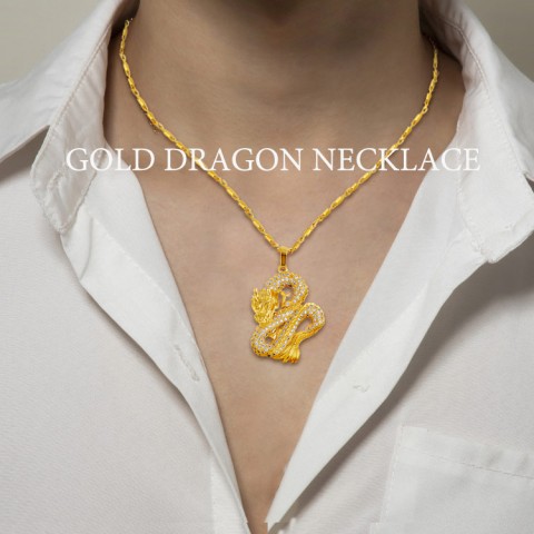 Gold Dragon Necklace