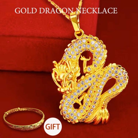 Gold Dragon Necklace