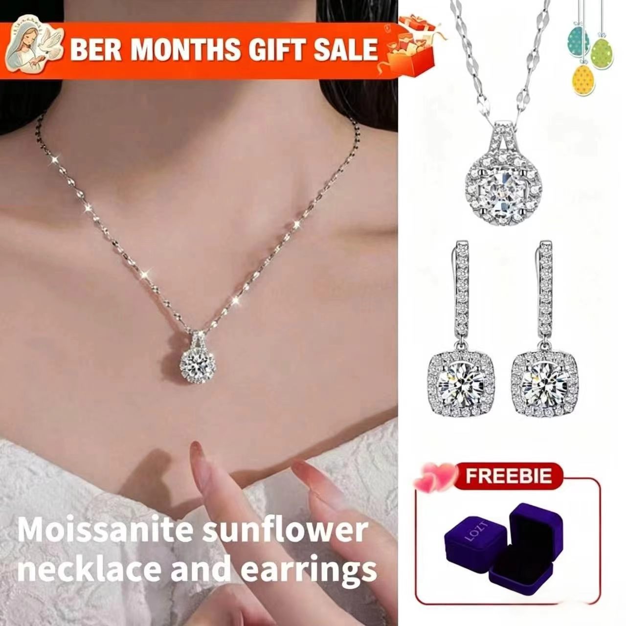 BER MONTHS GIFT SALE - Ultimate Shiny Sun Flower Full Diamond Jewelry-Give free jewelry box