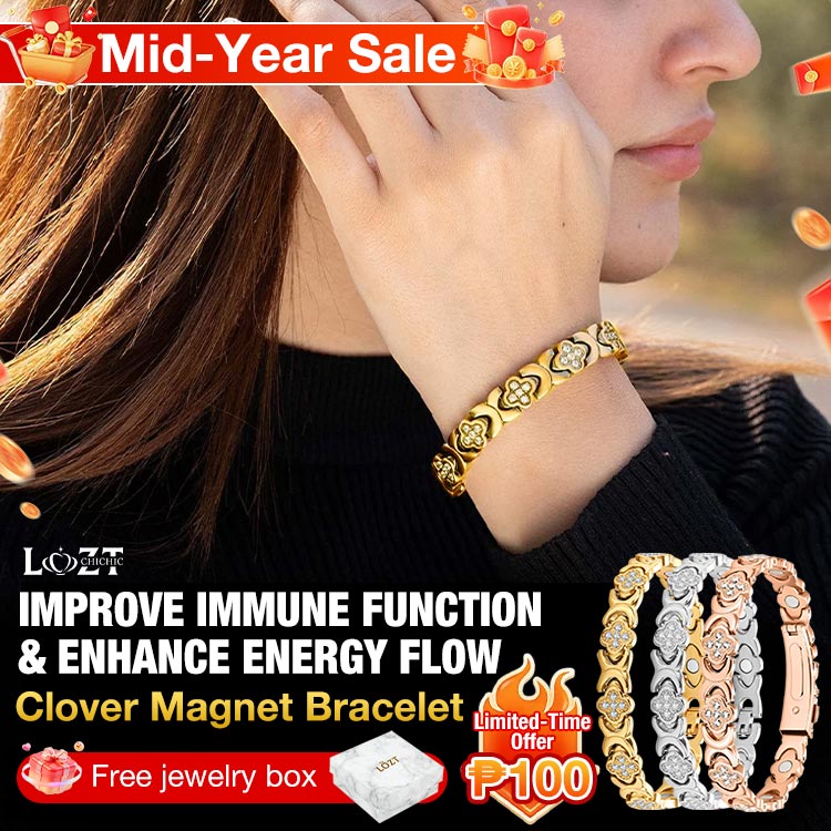 Mid-year Promo to get a 100P discount - Clover Diamond Magnetic Bracelet - Found your stress-relief secret Magnetic Wellness Boost