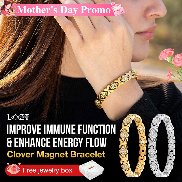 Mid-year Promo to get a 100P discount - Clover Diamond Magnetic Bracelet - Found your stress-relief secret Magnetic Wellness Boost
