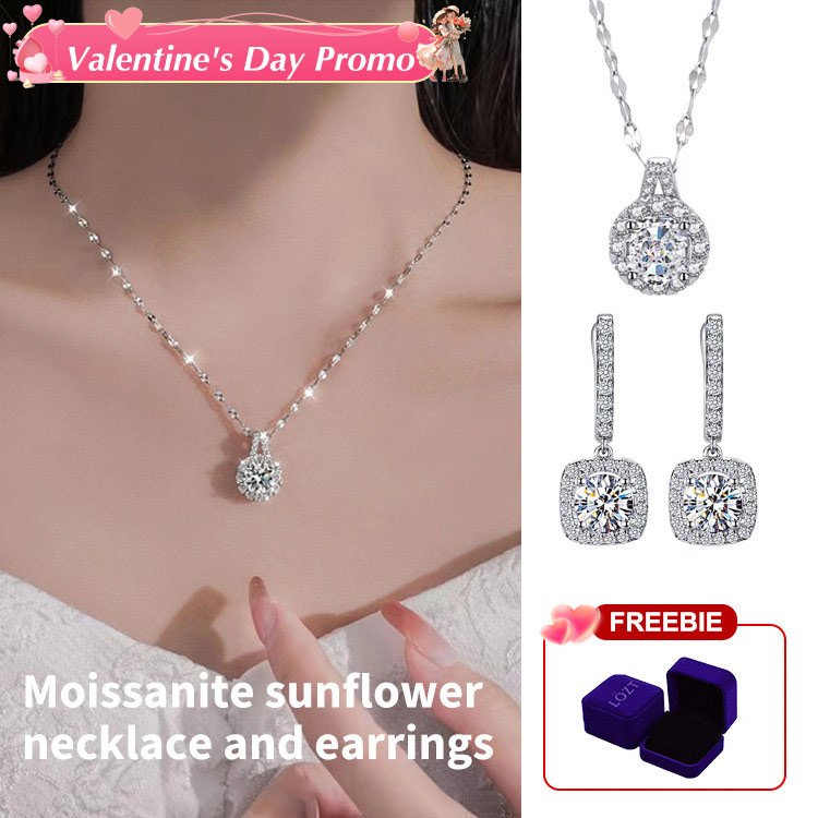 Valentines Day Promotion -Ultimate Shiny Sun Flower Full Diamond Jewelry-Give free jewelry box