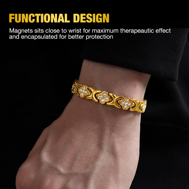 Mid-year Promo - Clover Diamond Magnetic Bracelet - Found your stress-relief secret, Magnetic Wellness Boost