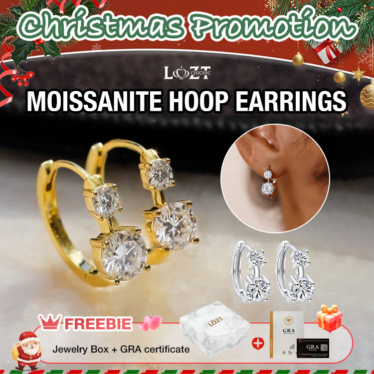 Easter Promotion – Octavia Moissanite Hoop Earrings – Get Any Two Pairs for Just ₱1,099  – -One Year Warranty, GRA Certified - Comes with a Free Jewelry Box